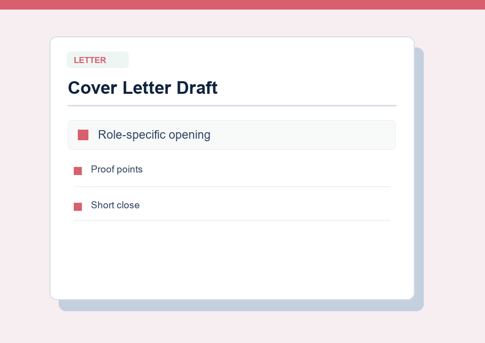 Cover letter preview
